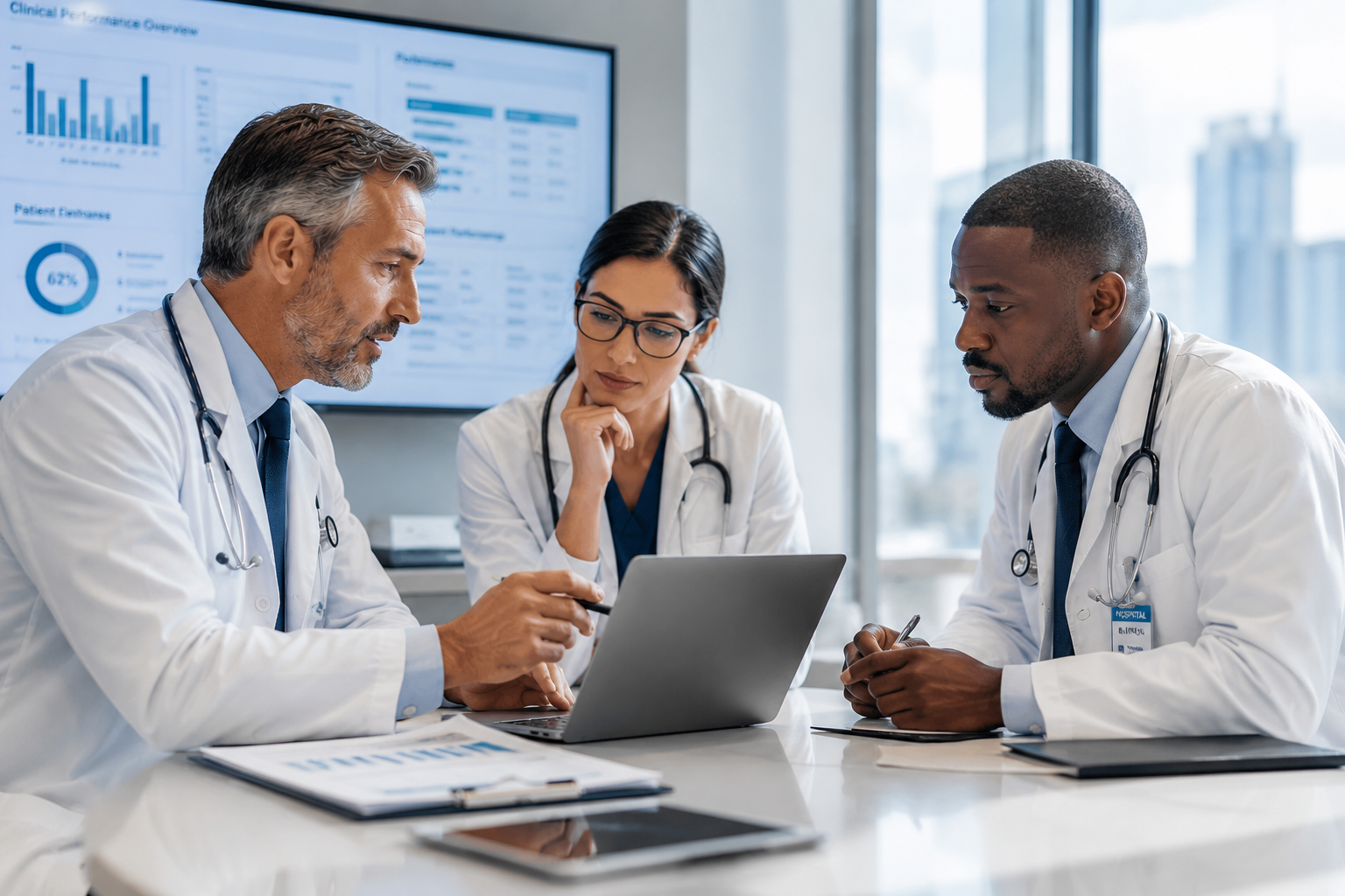 Healthcare team consultation